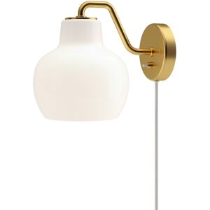 LOUIS POULSEN lampe murale applique VL RING CROWN WALL (1 diffuseur - Verre opalin blanc poli et laiton poli satine)