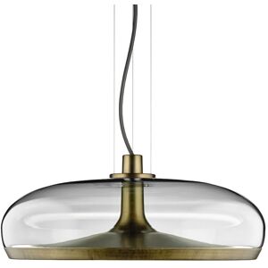 LEUCOS lampe a suspension AURELIA S 45 (3000K, fume et laiton vintage - verre et metal)