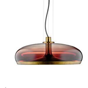 LEUCOS lampe a suspension AURELIA S 45 (3000K, shaded burgundy et laiton vintage - verre et metal)