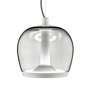 LEUCOS lampe a suspension AURELIA BOLD S 22 (2700K, fume et blanc opaque - verre et metal)