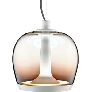 LEUCOS lampe a suspension AURELIA BOLD S 22 (3000K, shaded burgundy et blanc opaque - verre et metal)