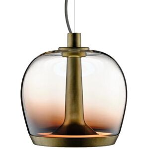 LEUCOS lampe a suspension AURELIA BOLD S 22 (2700K, shaded burgundy et laiton vintage - verre et metal)