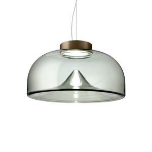 LEUCOS lampe a suspension AELLA S 30 (3000K, fume, base bronze opaque - verre et metal)