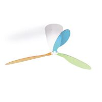 LUCEPLAN lampe au plafond plafonnier / ventilateur BLOW D28 (Multicolor (bleu, vert, orange) – polycarbonate et Méthacrylate)