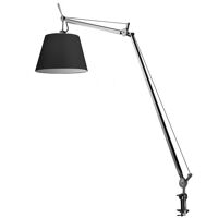 ARTEMIDE lampe de table TOLOMEO MEGA avec crampon (Ø 32 cm ON/OFF – Diffuseur en tissu noir)