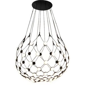 LUCEPLAN lampe à suspension MESH Ø 80 cm (Câbles de 1 mètre - acier et polycarbonate)