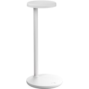 FLOS lampe de table OBLIQUE (4000K, blanc opaque - Aluminium et PMMA)