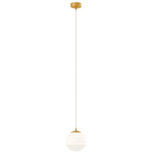 REDO GROUP lampe à suspension BERRY (Ø 15 cm, or - Métal et verre opale)