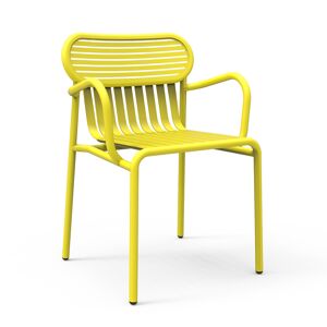 PETITE FRITURE set de 4 chaises avec accoudoirs pour exterieur WEEK-END (Jaune - Aluminium verni par poudre epoxy)