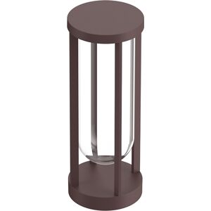 FLOS OUTDOOR lampadaire d'exterieur IN VITRO BOLLARD 1 DIMMABLE 1-10V (Deep brown - aluminium et verre)