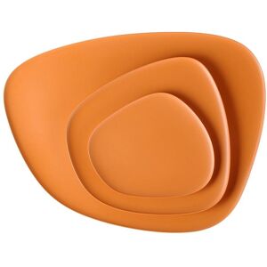 KARTELL set de 3 assiettes plateaux NAMASTÉ (Orange - Melammina)