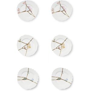 SELETTI set de 6 assiettes de dessert KINTSUGI