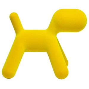 MAGIS chien abstrait PUPPY EXTRA LARGE VELVET (Jaune - Polyethylene effet velours)