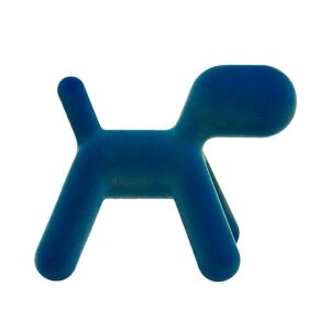 MAGIS chien abstrait PUPPY LARGE VELVET (Bleu - Polyethylene effet velours)