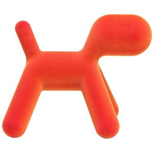 MAGIS chien abstrait PUPPY LARGE VELVET (Orange - Polyethylene effet velours)