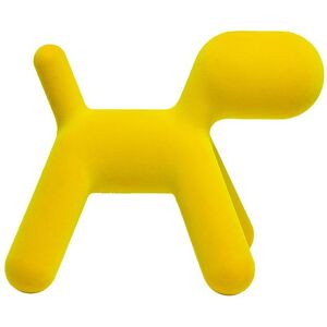 MAGIS chien abstrait PUPPY LARGE VELVET (Jaune - Polyethylene effet velours)