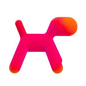 MAGIS chien abstrait PUPPY LARGE VELVET (Fuchsia / Orange - Polyethylene effet velours)