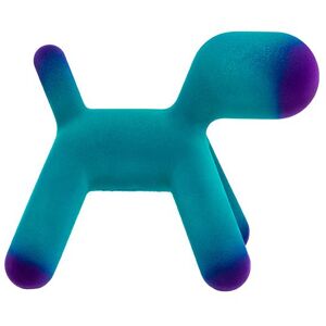 MAGIS chien abstrait PUPPY MEDIUM VELVET (Turquoise / Violet - Polyethylene effet velours)