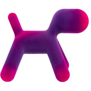 MAGIS chien abstrait PUPPY MEDIUM VELVET (Violet / Fuchsia - Polyethylene effet velours)