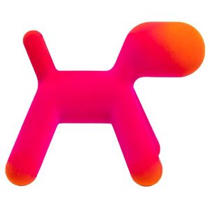 MAGIS chien abstrait PUPPY MEDIUM VELVET (Fuchsia / Orange - Polyethylene effet velours)