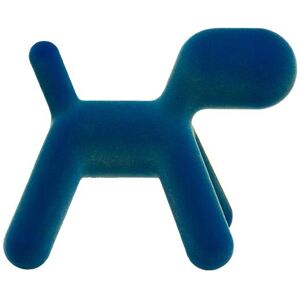 MAGIS chien abstrait PUPPY SMALL VELVET (Bleu - Polyethylene effet velours)