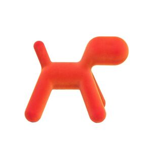 MAGIS chien abstrait PUPPY SMALL VELVET (Orange - Polyethylene effet velours)