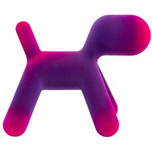 MAGIS chien abstrait PUPPY SMALL VELVET (Violet / Fuchsia - Polyethylene effet velours)