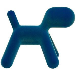 MAGIS chien abstrait PUPPY MEDIUM VELVET (Bleu - Polyéthylène effet velours)