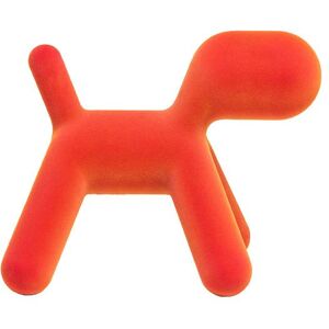 MAGIS chien abstrait PUPPY MEDIUM VELVET (Orange - Polyéthylène effet velours)