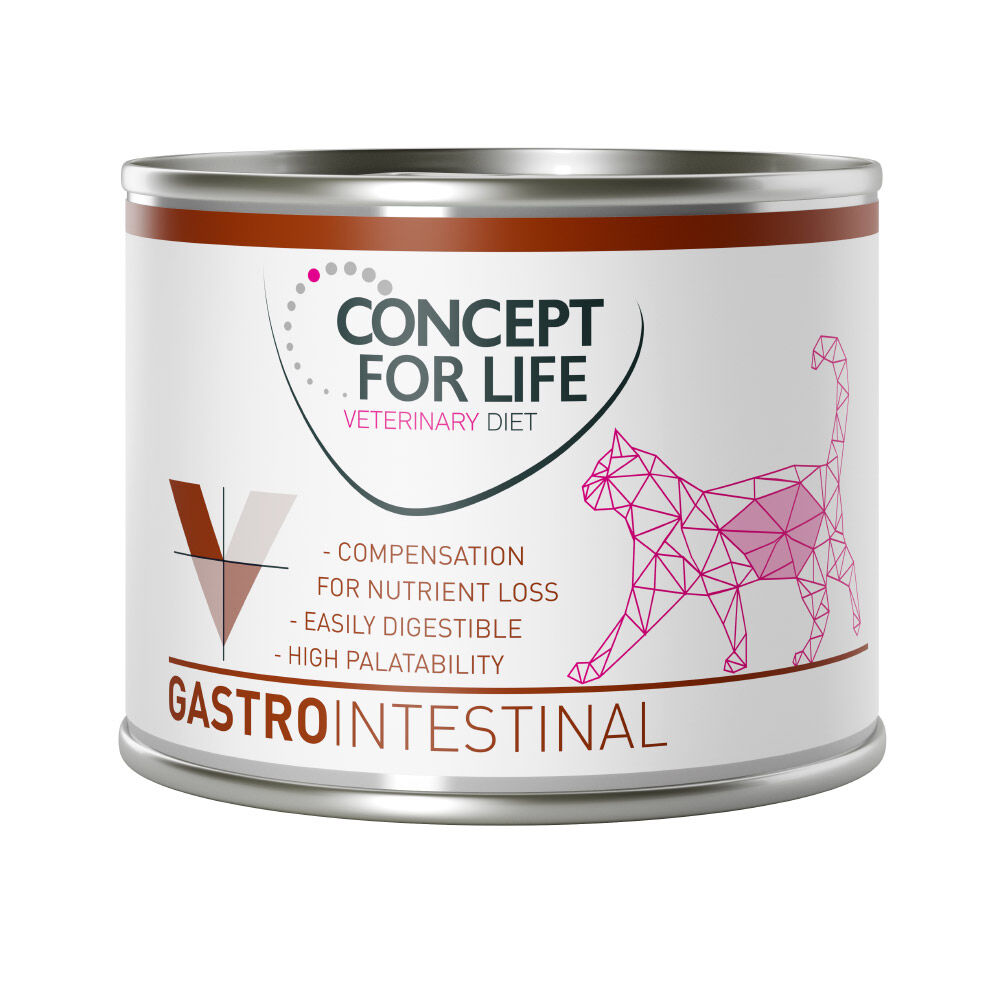6x200g Gastro Intestinal Concept for Life VET - Pâtée pour chat