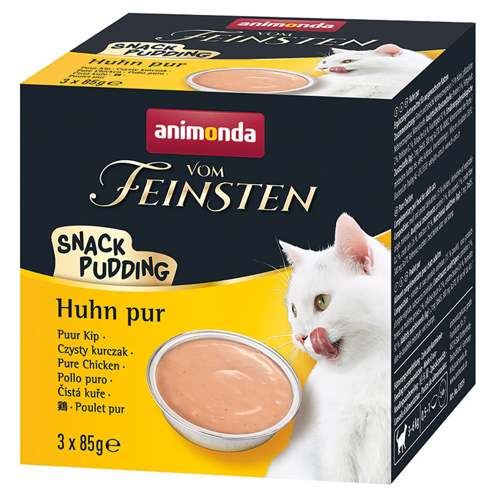3x85g Snack-Pudding pur poulet Animonda Vom Feinsten - Friandises pour chat