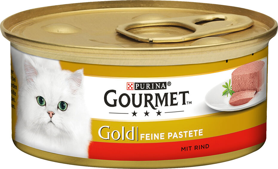 Lot Gourmet Gold Les Mousselines 24 x 85 g pour chat - lot mixte (12 x b?uf + 12 x poulet)