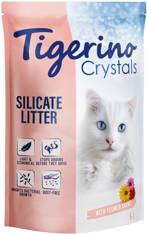 6x5L litière Tigerino Crystals Flower Power - pour chat