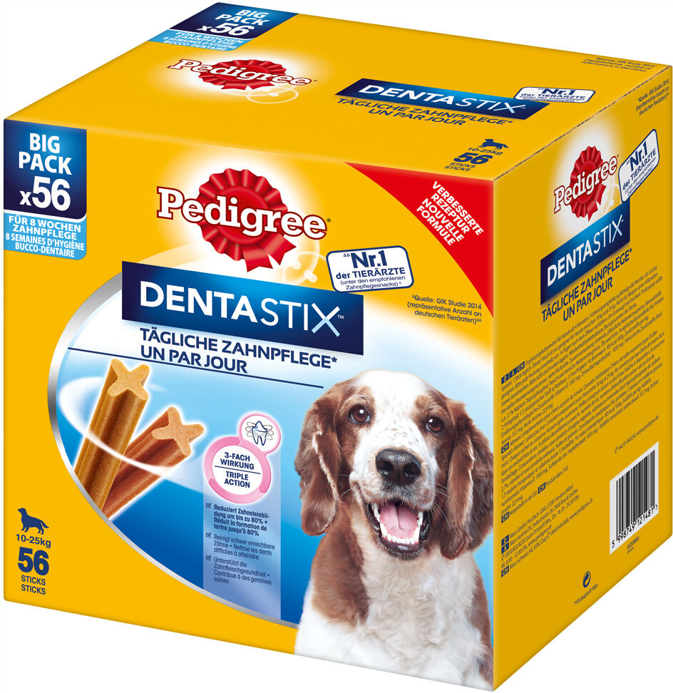 56 x Pedigree Dentastix Daily Oral Care Medium pour chien de taille moyenne