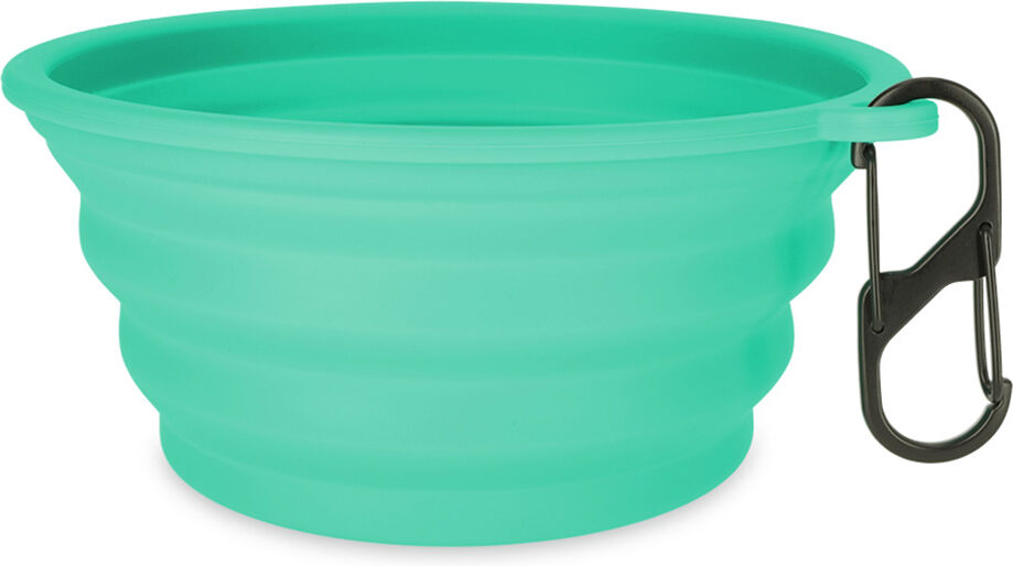 Gamelle de voyage en silicone TIAKI , turquoise pour chien et chat - 750 mL