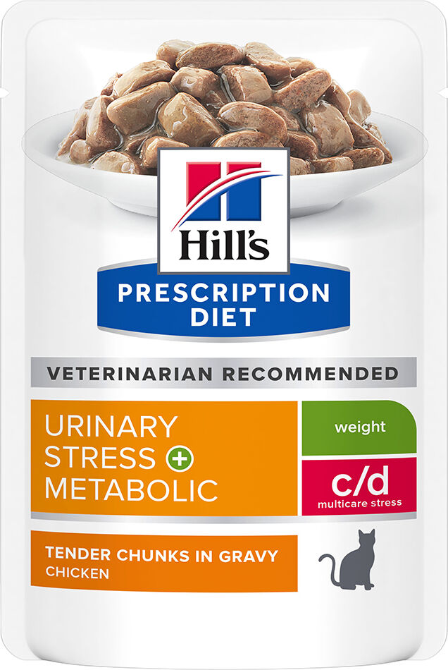 12x85g c/d Urinary Stress + Metabolic poulet Hill's Prescription Diet - Pâtée pour chat