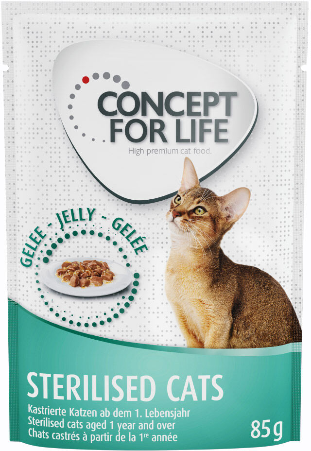 12x85g Sterilised Cats en gelée Concept for Life - Nourriture pour chat