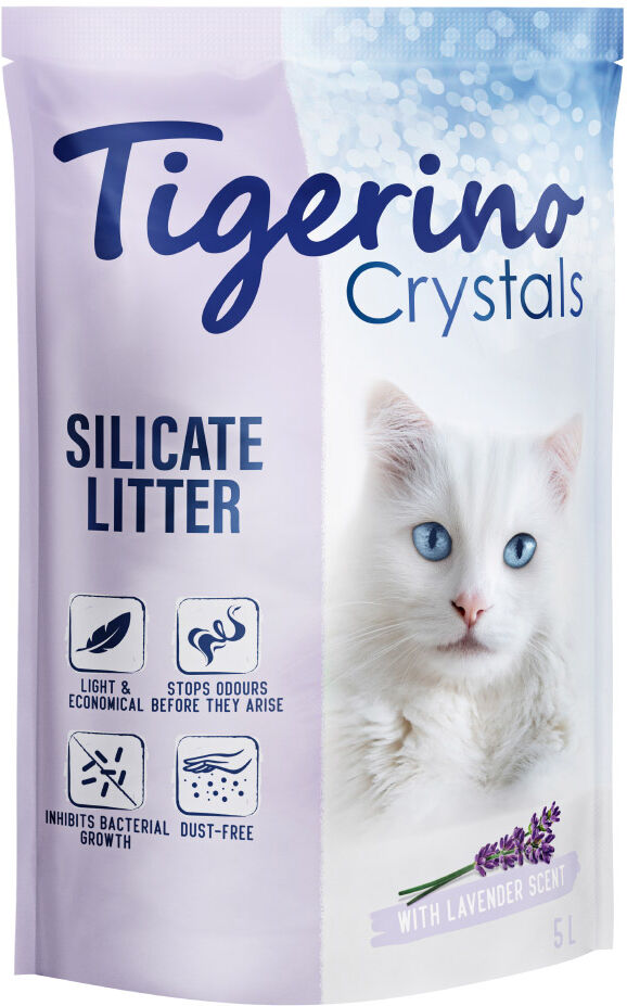 6x5L litière Tigerino Crystals Lavande - pour chat