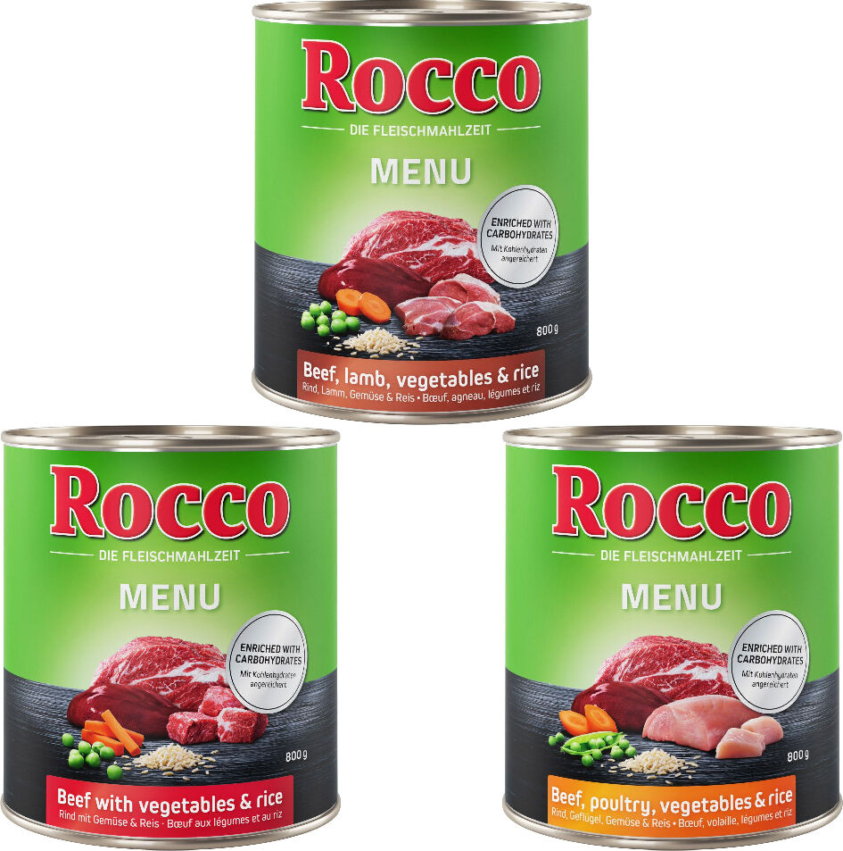 Offre découverte Rocco Menu 6 x 800 g pour chien - 6 x 800 g