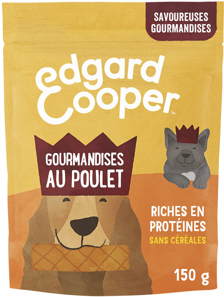 3x150g Friandises Edgard & Cooper Gourmandises poulet - Friandises pour chien