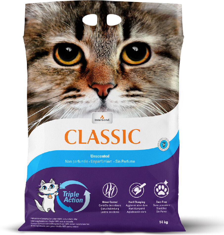 14kg Intersand Classic Litière sans parfum pour chat