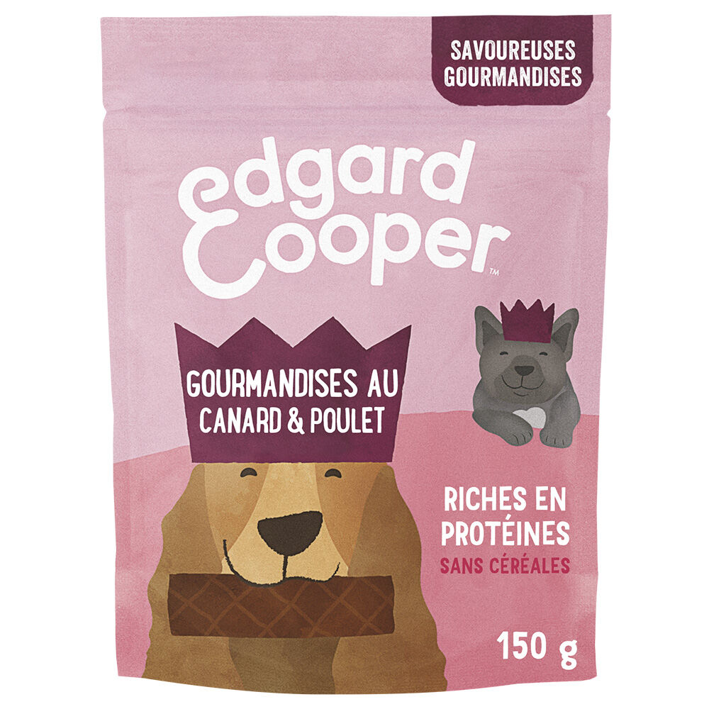 3x150g Friandises Edgard & Cooper Gourmandises canard, poulet - Friandises pour chien