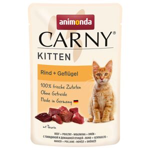 12x85g Kitten boeuf, volailles Animonda Carny - Patee pour chat