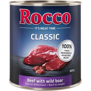 12x800g Rocco Classic Boeuf, sanglier - Patee pour chien