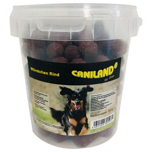 3x500g Caniland Saucisses de b?uf arôme fume - Friandises pour chien