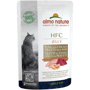 6x55g Almo Nature HFC Jelly thon, poulet, jambon - Patee pour chat