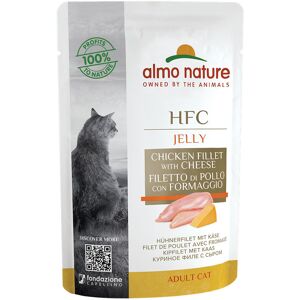 Almo Nature HFC Jelly 6 x 55 g pour chat - filets de poulet, fromage