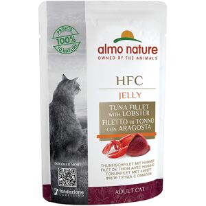 Almo Nature HFC Jelly 6 x 55 g pour chat - filets de thon, homard