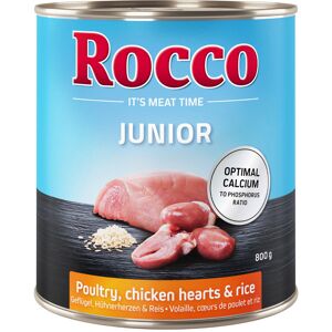 6x800g Junior cœur de poulet, riz Rocco - Nourriture pour chien