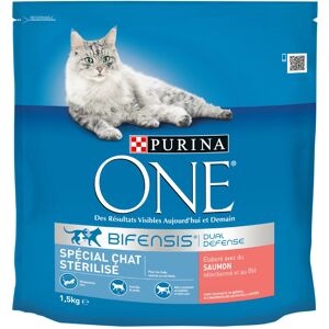 1,5kg Chat Sterilise saumon PURINA ONE - Croquettes pour chat